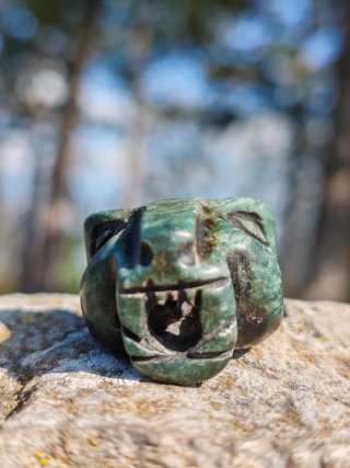Figura Jaguar Maya Jade Nefrita México