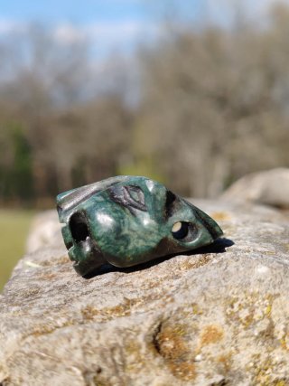 Figura Jaguar Maya Jade Nefrita México