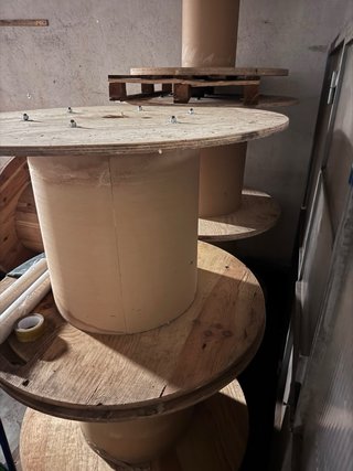 MESAS 5 personas BOBINAS NUEVAS MADERA CHILLPALET