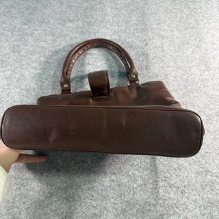 Borsa vintage vera pelle marrone