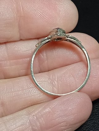 Anillo Plata Ley Piedra topacio místico