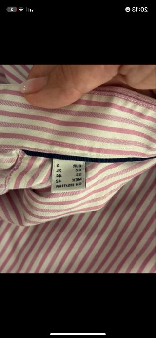 Camisa de rayas caballero rosa y blanco