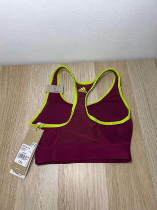 Reggiseno sportivo Adidas viola e lime taglia xxs