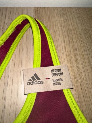 Reggiseno sportivo Adidas viola e lime taglia xxs