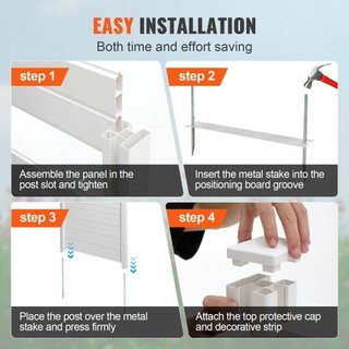 Pantallas de Privacidad para Exteriores, Valla para Aire Acondicionado de 50" W x 50" H, Enclosure para Equipos de Piscina, Valla de Privacidad de Vinilo Horizontal, Perfecta para Encerrar Cubos d...