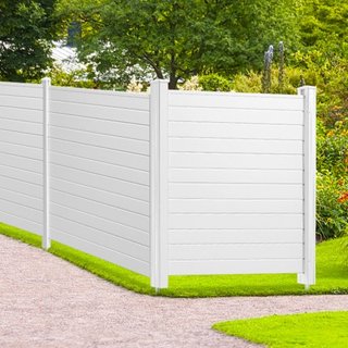 Pantallas de Privacidad para Exteriores, Valla para Aire Acondicionado de 50" W x 50" H, Enclosure para Equipos de Piscina, Valla de Privacidad de Vinilo Horizontal, Perfecta para Encerrar Cubos d...