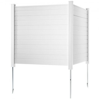 Pantallas de Privacidad para Exteriores, Valla para Aire Acondicionado de 50" W x 50" H, Enclosure para Equipos de Piscina, Valla de Privacidad de Vinilo Horizontal, Perfecta para Encerrar Cubos d...
