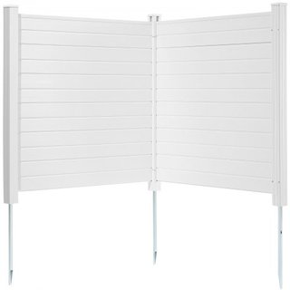 Pantallas de Privacidad para Exteriores, Valla para Aire Acondicionado de 50" W x 50" H, Enclosure para Equipos de Piscina, Valla de Privacidad de Vinilo Horizontal, Perfecta para Encerrar Cubos d...