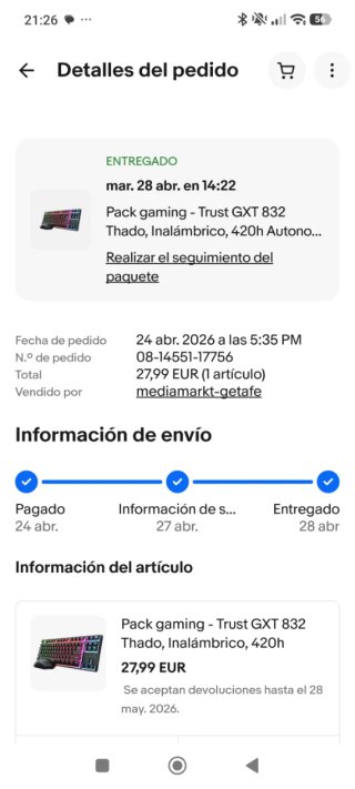 Pack Gaming Trust GXT 832 Thado inalámbrico
