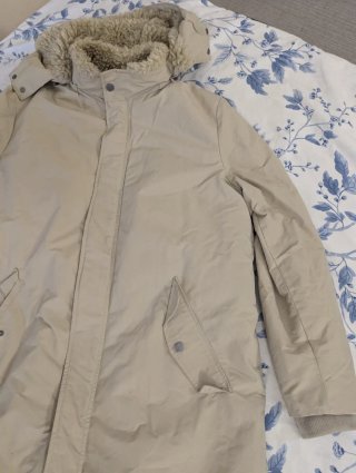 Abrigo Parka Zara Beige Hombre Talla L