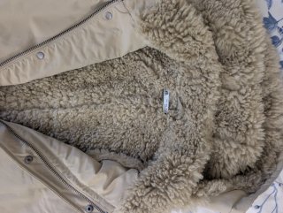 Abrigo Parka Zara Beige Hombre Talla L