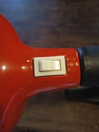 Lampada vintage anni 70 rossa e nera