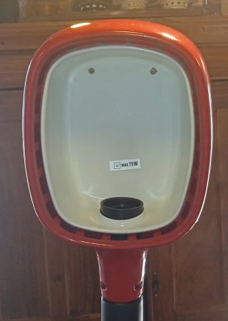 Lampada vintage anni 70 rossa e nera