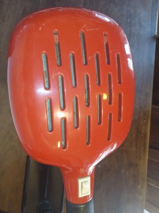 Lampada vintage anni 70 rossa e nera