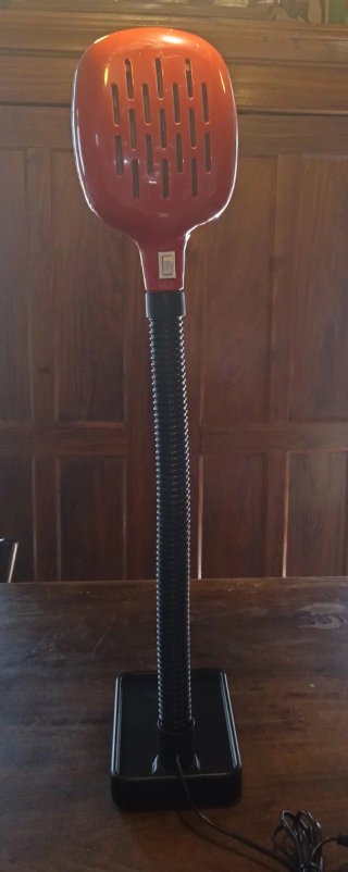 Lampada vintage anni 70 rossa e nera
