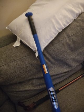 Bate de béisbol azul