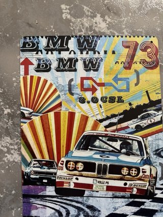 Chapa metalica de BMW 73 3.0 CSL BTCC 1973