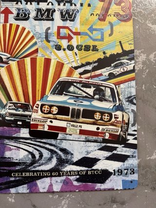 Chapa metalica de BMW 73 3.0 CSL BTCC 1973