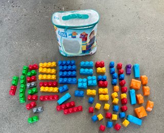 MEGA BLOKS 80 PIEZAS Y BOLSA DE ALMACENAMIENTO