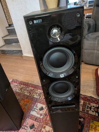 Altavoces Torre KEF C-5 Hi-Fi Negros