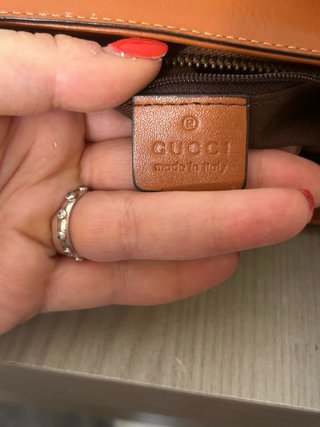 Borsa Gucci in pelle marrone monogram