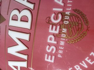 Letrero Luminoso Ambar Cerveza 90x75cm