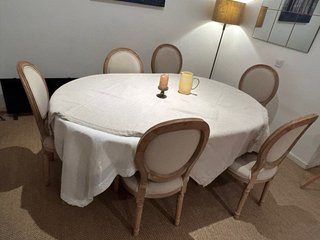 Mesa Comedor Ovalada Extensible Madera