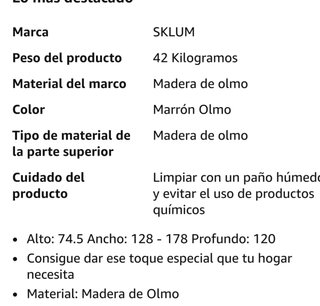 Mesa Comedor Ovalada Extensible Madera