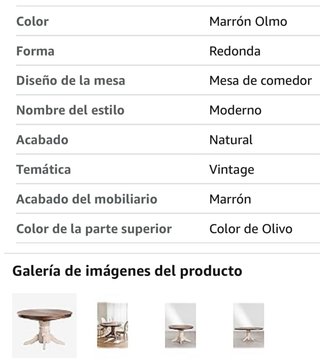 Mesa Comedor Ovalada Extensible Madera