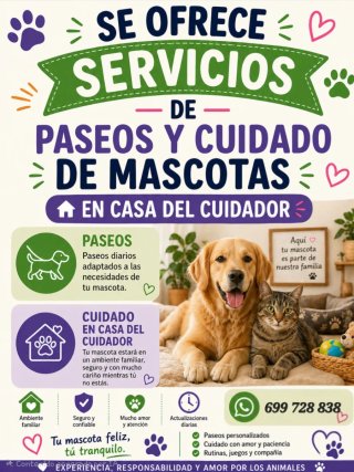 Paseo y cuidado de mascotas