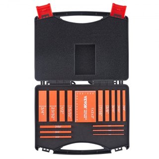 Bloques de Configuración para Carpintería, 16 Piezas, Juego de Bloques de Medición de Precisión, con Marcaciones de Tamaño Grabadas con Láser y Estuche de Almacenamiento, Barras de Aluminio para A...