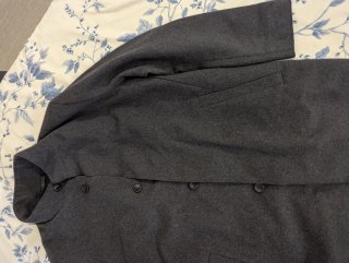 Abrigo Mango Gris Talla L Hombre