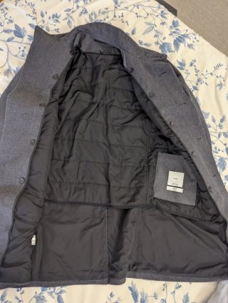 Abrigo Mango Gris Talla L Hombre