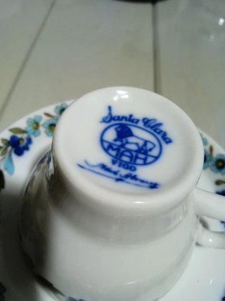 Juego de café 4 servicios porcelana floral