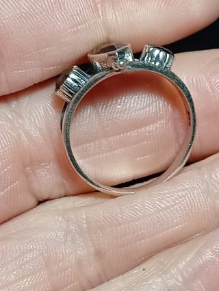 Anillo Plata Ley cuarzo ahumado