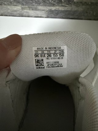 Scarpe Adidas Strappi Bianco/Nere Tg 26