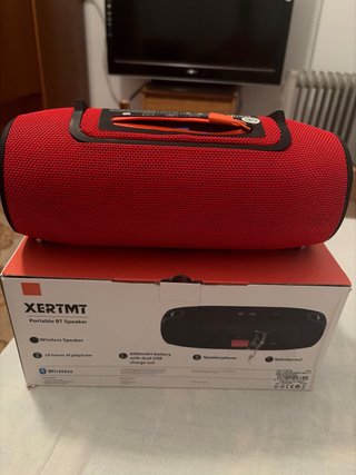 Altavoz XERTMT Rojo USB Bluetooth 6000mAH 10h
