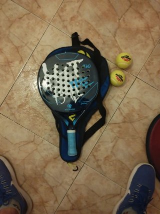 Funda Raqueta Pádel Artengo Azul/Amarillo