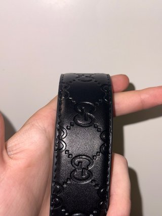 Cinturón Gucci Negro Hebilla GG Dorada