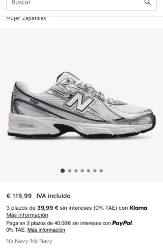 New Balance 740 Unisex Plata/Blanco