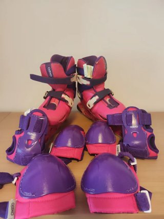 Patines Oxelo niña 28-30 + Protecc 2XS y Casco XS