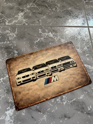 Chapa cartel metalico BMW evolucion Serie 3