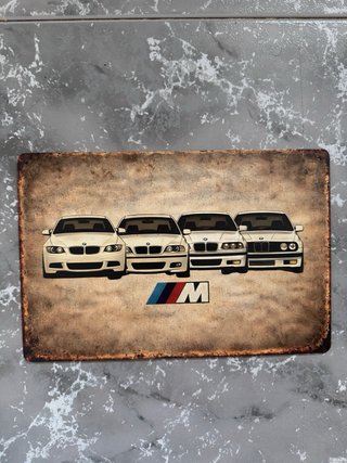 Chapa cartel metalico BMW evolucion Serie 3
