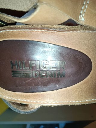 Zuecos Tommy Hilfiger Mujer Cuero Marrón y beige