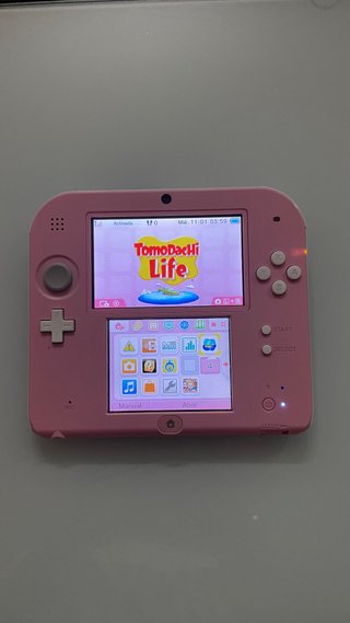 Nintendo 2DS Rosa + Mario Bros + Cargador.