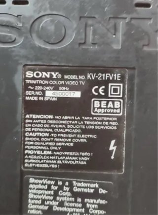 Sony Trinitron 21 TV con VHS