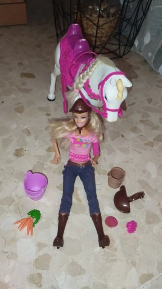 Barbie con caballo y accesorios