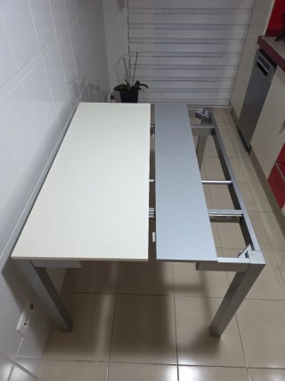 Mesa extensible madera y metal