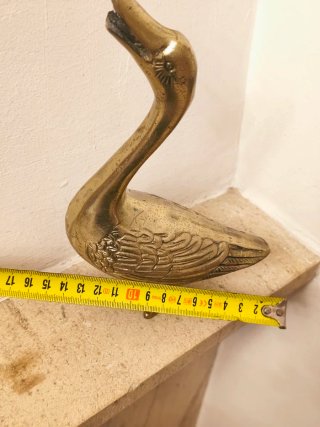 Figura Pato Ganso Oca grande de Bronce