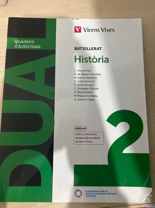 Història, 2 Batxillerat, Dual Quadern d'activitats
